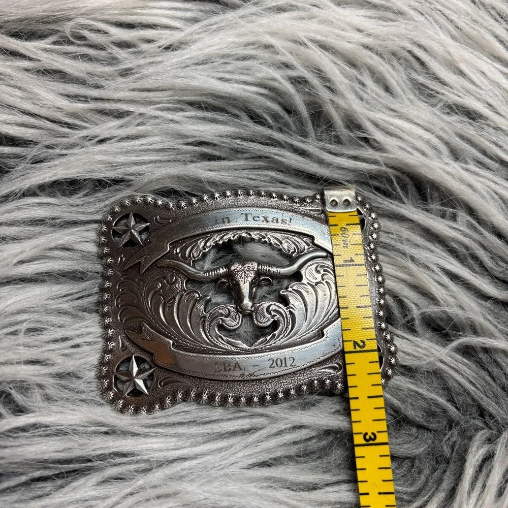 1 in Texas SBA 2012 Nocona Shooting Star Bull Head‎ Cowboy Belt Buckle Silver